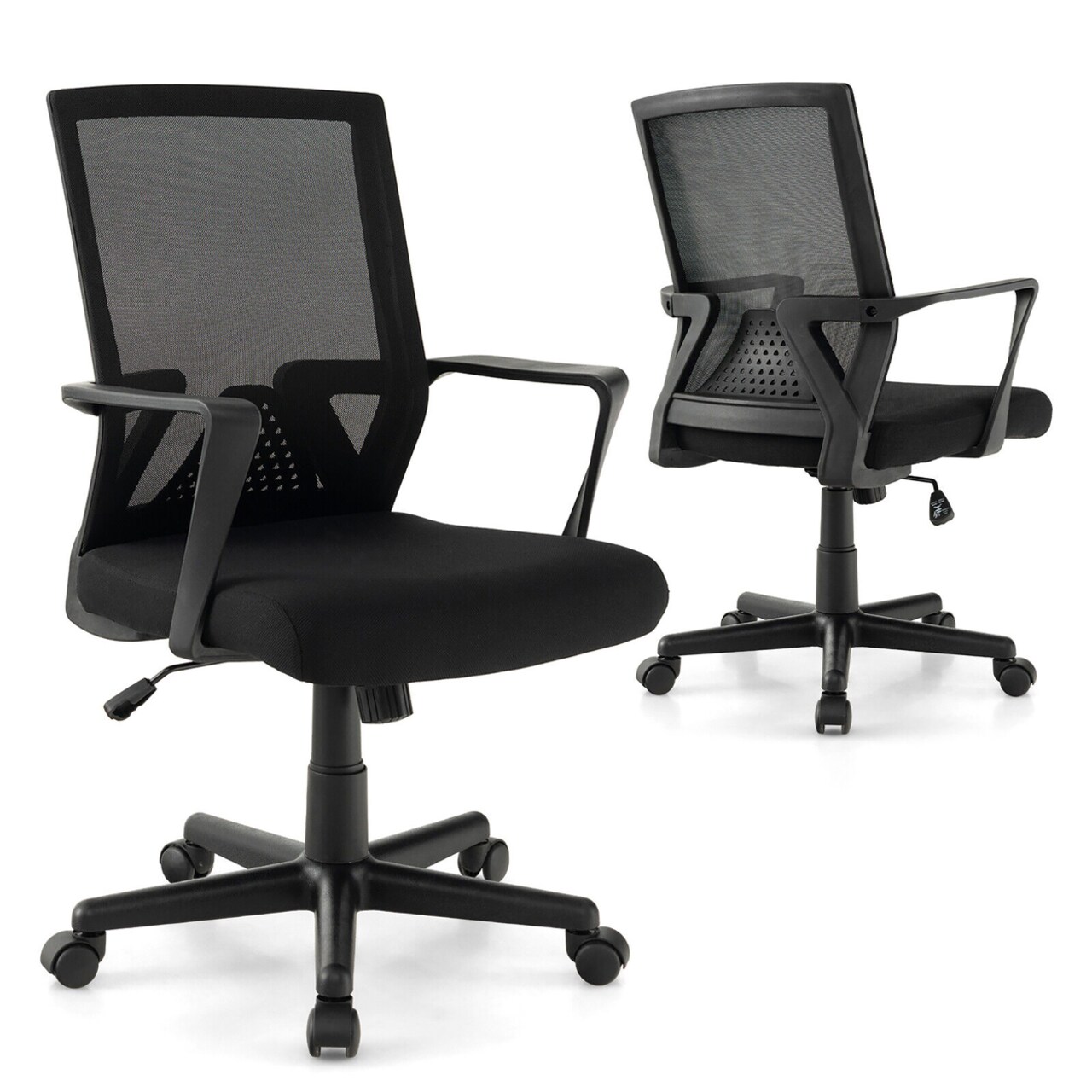 Ergonomic Office Chair Mesh Computer Desk Chair W/ Armrests Lumbar Support